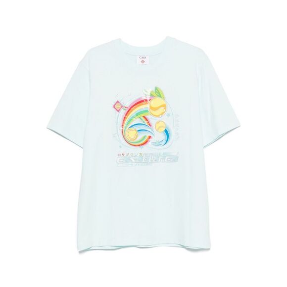 Casablanca Men Short Sleeves Printed T-Shirt - Picture 1 of 4